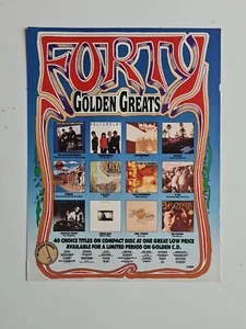 Crazy Forty Golden Greats   1990 MUSIC Album ADVERT 9X12" POSTER - Imagen 1 de 1