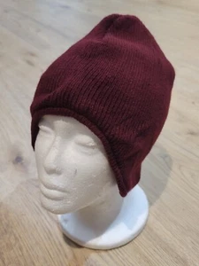 Beannie Hat Winter Burgundy One Size Acrylic by Otto - Picture 1 of 7
