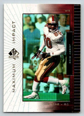 1999 SP Authentic Maximum Impact #MI1 Jerry Rice (ref 220422) - Image 1 of 2