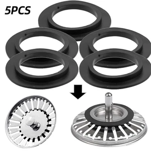 Sink Strainer Washer Seal Ring 5pcs Soft PVC For Kitchen Repair Easy Install B - Picture 1 of 4