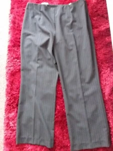 BNWT - AVIGNON - WOMENS BLACK PINSTRIPE BOOTCUT TROUSERS - SIZE 20 - Picture 1 of 5