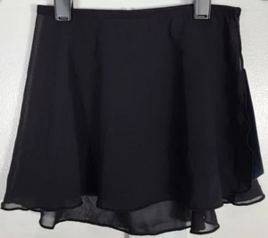 Danskin Girls Size S-I (4-7) Rich Black G Wrap Skirt Style #2376 Dancewear - Picture 1 of 3