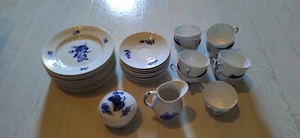 Kaffeeservice Royal Copenhagen Denmark für 9 Personen 29-Teilig blaues Muster - Bild 1 von 11