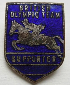 1960 Olympic Games Rome ORIGINAL BRITISH OLYMPIC TEAM SUPPORTER EQUESTRIAN PIN 1 - Picture 1 of 5