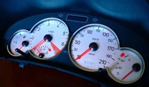 D Peugeot 206 Chrom Ringe für den Tacho - Edelstahl poliert 2 Teile - Bild 1 von 3