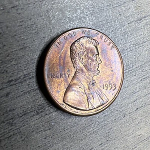 1993 Lincoln Penny Mark ERROR CLOSE AM Penny Coin VERY FINE - Picture 1 of 6