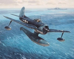 Impresión artística de aviación Curtiss SC-1 Seahawk Marina de los Estados Unidos Segunda Guerra Mundial Darryl Legg - Imagen 1 de 1