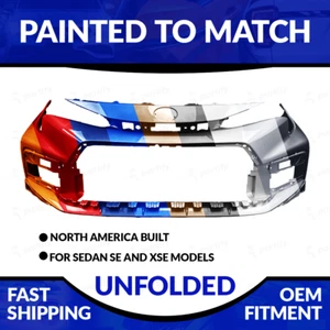 NEW Painted 2020-2022 Toyota Corolla USA SE/XSE Sedan Unfolded Front Bumper - Picture 1 of 4