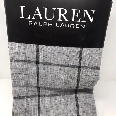 Ralph Lauren Raider 2-Back lengüeta/varilla paneles de bolsillo cortina 50" x 90" en negro Foto 1 de 4
