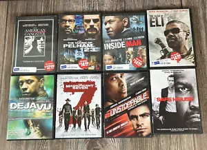 DENZEL Washington DVD 8 Lot Book of Eli, American Gangster, Safe House, Inside m - Picture 1 of 8