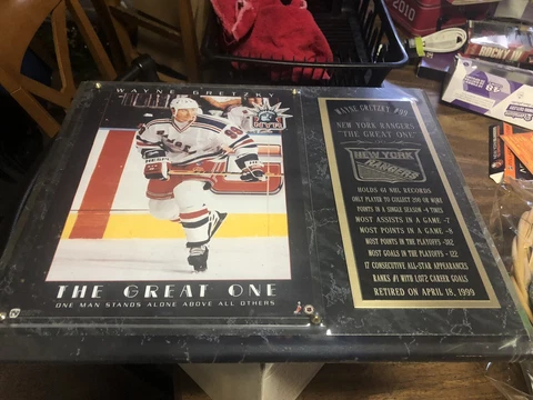 Wayne Gretzky Photo - Retirement Plaque - New York Rangers- New Cover