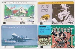 LOT 4 télécartes anciennes JAPON FRONT BAR JAPAN phonecards BALKEN Movie Plane - Picture 1 of 1