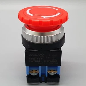 KOINO KPB30ER-11R Ø30 PB 1a1b 250VAC 6A Push Button Switch Red 1P - Picture 1 of 6