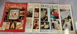 Celebrations To Cross Stitch and Craft Magazine 1991-92 lot of 6 - Picture 1 of 2