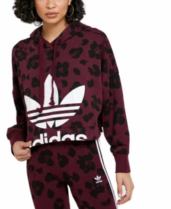 adidas Originals Women's Bellista All-Over Print Cropped Hoodie Sweatshirt UK 12 - Picture 1 of 7