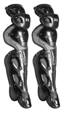 Under Armour Adult Speedform Professional Catcher Leg Guards 16.5inch Black