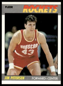 1987-88 Fleer #86 Jim Petersen BASKETBALL Houston Rockets - Picture 1 of 2