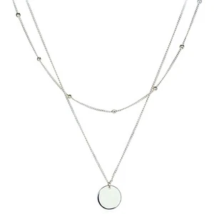 Women's Layered Necklace Silver/Gold Plate Chain Double Multilayer Necklace w... - Bild 1 von 6