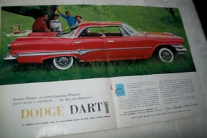 Pubblicità auto Dodge Dart Phoenix mid-size-mag piega centrale 1960 - Foto 1 di 1