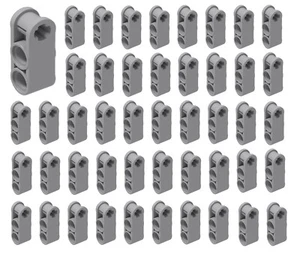 ☀️LEGO Technic Axle Pin Connector Perpendicular 3L 2 Pin Holes Light Bluish Gray - Picture 1 of 2