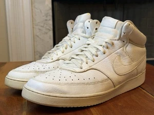 Nike Court Vision Mid Men’s Size 13 White Athletic Shoes Sneakers CD5466-100 - Picture 1 of 12