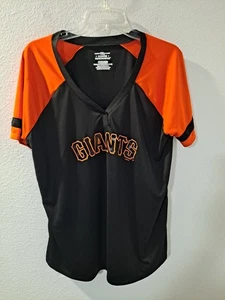 MLB Mercancía Genuina Gigantes de San Francisco Mujeres Negro Naranja Cuello en V Camisa 2XL - Imagen 1 de 7