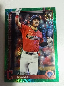 Steven Kwan 2025 Topps Series 2 Green Holofoil 26/99 - Picture 1 of 4