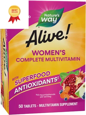 Nature's Way Alive! Multivitamínico Completo Diario para Mujer, Apoya la Energía...  Foto 1 de 4