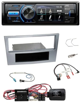 JVC Bluetooth Lenkrad USB DAB Autoradio für Opel Corsa D matt-chrom 09-14 - Bild 1 von 4