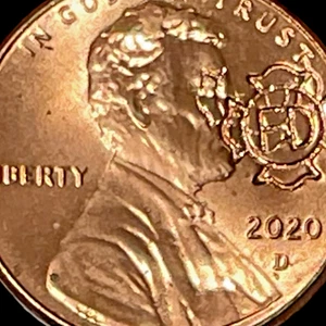 2020 Firefighter Cross Counter Stamp Imprint 1st Responder Coin US Lincoln Cent - Picture 1 of 5