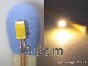 30 x SMD LED 0603 GOLDEN WHITE WEISS RÖTLICH-GELBLICH Cu-Draht 35cm XL very warm - Bild 1 von 1