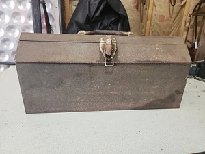 "Caja de herramientas vintage S-K caja de herramientas con bandeja lápida de metal 19""" - Imagen 1 de 12