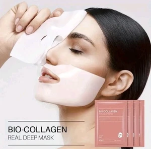 Bio-Collagen Real Deep Mask Pack Hydrating & Firming Facial Sheet Masks UK NEW - Picture 1 of 3