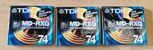 TDK MD RXG 74 x3 - Blank Recordable MiniDisc - New & Sealed - Picture 1 of 3
