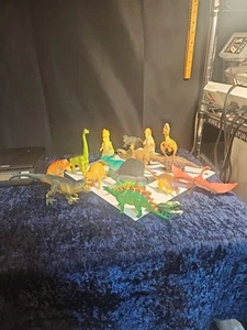 Vintage 1980s 90s Rubber Plastic Dinosaur Figures Various 19 Pz @33 - Bild 1 von 11