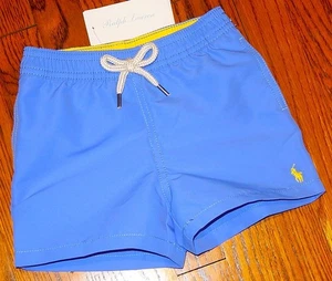 POLO RALPH LAUREN AUTHENTIC BOYS NEW ORIGINAL SWIM TRUNK SHORTS Size 9-12M, NWT - Picture 1 of 6