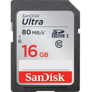 Sandisk Ultra SDHC 16GB UHS Class 10 Memory Card, Up to 80MB/s Read Speed - Picture 1 of 3