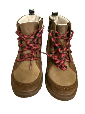 UGG Niños Unisex Robley Impermeable Cuero Botas Niño Pequeño Marrón Talla 12 Foto 1 de 4