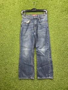 fixLevis 527 Jeans Boys 27x27 JNCO Style Baggy DOJO Bootcut Bootleg Casual Dark - Picture 1 of 11