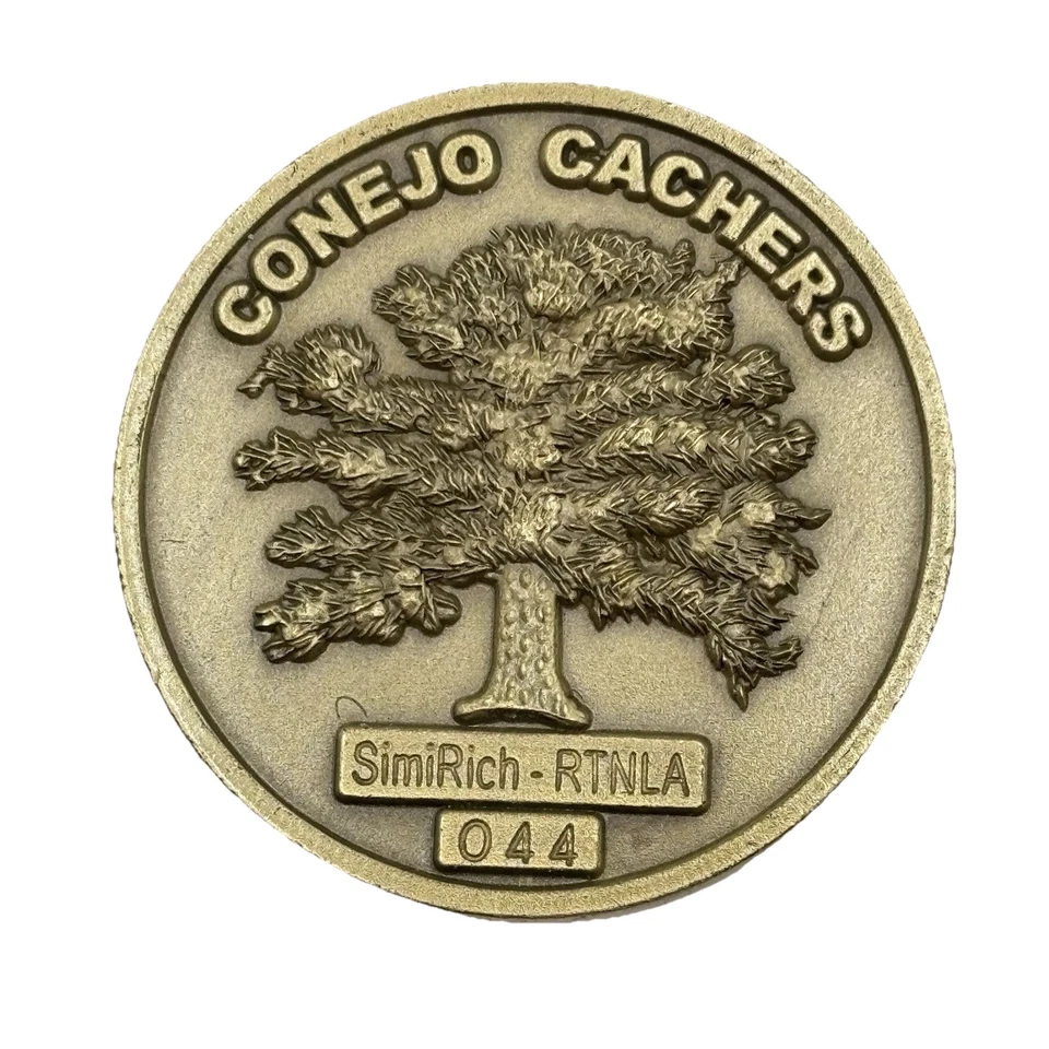CONEJO CACHERS Geocoin #044 SimiRich - RTNLA Non-trackable VHTF - Image 1 of 4