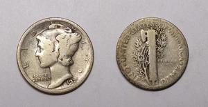 ¡PLATA! ¡PLATA! ¡PLATA! Moneda de diez centavos de mercurio de plata 1921 fecha clave #562-113 - Imagen 1 de 1