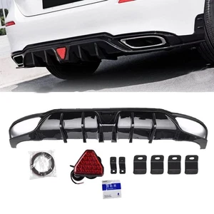 Fit 2022-2025 Honda Civic 5dr Hatchback Glossy Black LED Rear Diffuser Kit - Picture 1 of 8
