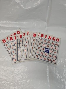 Vintage Whitman Publishing Co BINGO Cards 19 Cards Red And Blue - Picture 1 of 14