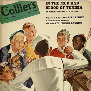 Collier's April 17 1943 - Navy Sailor cover WWII Aldous Huxley Frank Sinatra