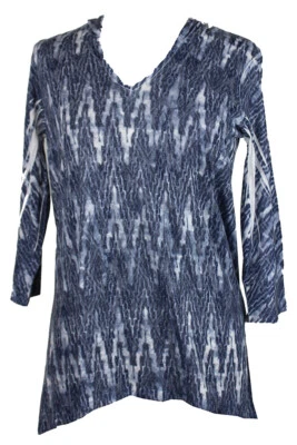 Camiseta con Capucha Style & Co. Azul Manga 3/4 Teñida Espacial S Foto 1 de 3