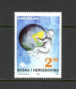 R0012 Bosnia & Herzegovina 1999 Global Population - 6 Billion 1v. MNH - Picture 1 of 1