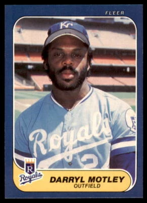 1986 FLEER BASEBALL CARD KANSAS CITY ROYALS #16 DARRYL MOTLEY - Image 1 of 2