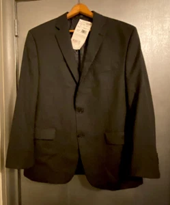 New CALVIN KLEIN Men's Dark Navy Pinstripe Suit Jacket 44R Ret $375 NWT - Picture 1 of 7