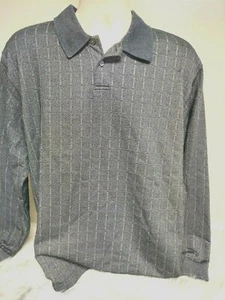 Van Heusen Henley Pullover Herren grau groß langärmelig Baumwollmischung - Bild 1 von 4