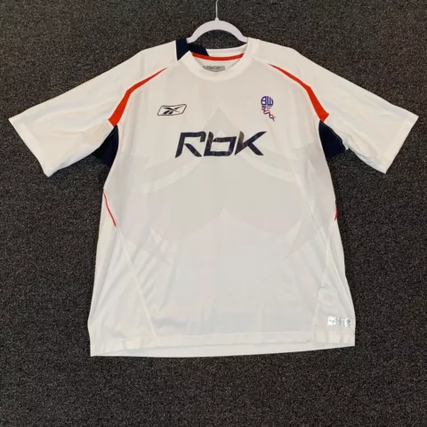 Bolton Wanderers Jersey Mens 2XL White Soccer Football Shirt Short Sleeve Cover